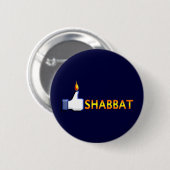 Shabbat Ronde Button 5,7 Cm (Voorkant /achterkant)