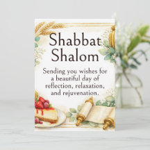 Shabbat Shalom, Aquarel Whimsical Succulenten