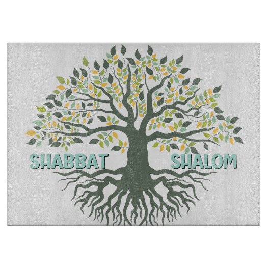 Shabbat Shalom Boom des Levens Challah Snijplank (Voorkant)