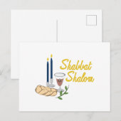 Shabbat Shalom Briefkaart (Voorkant / Achterkant)