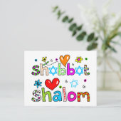 Shabbat, Shalom Briefkaart (Staand voorkant)