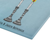 Shabbat Shalom Candles Glass Snijplank (Hoek)