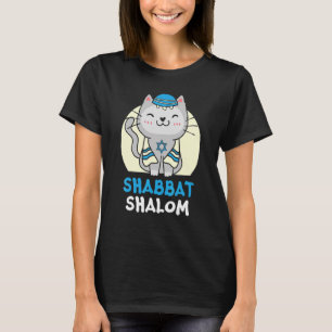 Shabbat Shalom Cat Heilige Dag Judaïsme Yom Kippur T-shirt