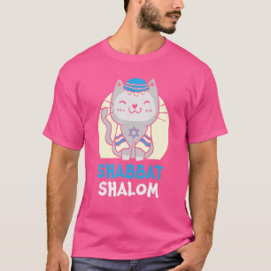 Shabbat Shalom Cat Heilige Dag Judaïsme Yom Kippur T-shirt