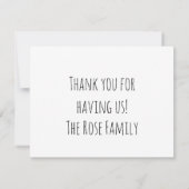 Shabbat Shalom Faux Roos Gold Bedankkaart (Achterkant)