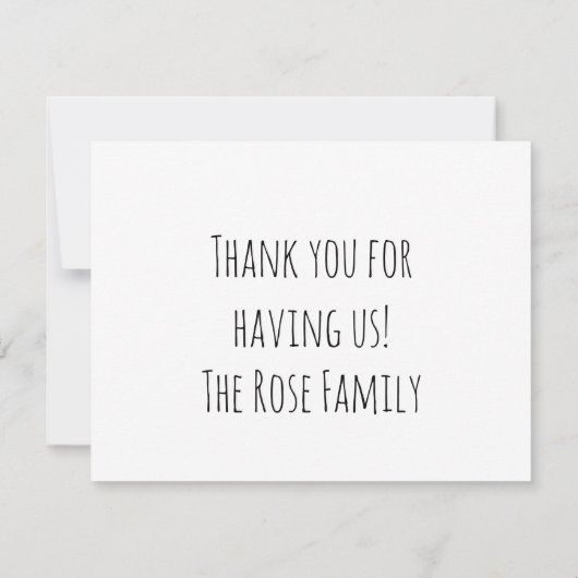 Shabbat Shalom Faux Roos Gold Bedankkaart (Achterkant)