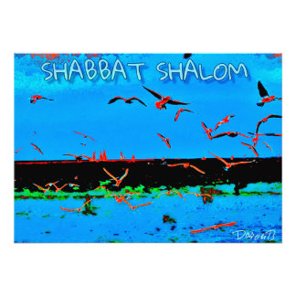 Shabbat shalom foto afdruk