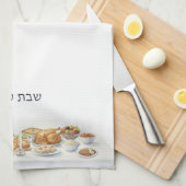 Shabbat Shalom Friday Night Dinner Jewish Food Theedoek (Quarter Fold)