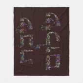 Shabbat shalom gemaakt met stenen in alle kleuren fleece deken (Voorkant)