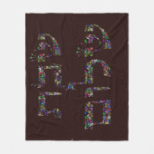 Shabbat shalom gemaakt met stenen in alle kleuren fleece deken (Voorkant)