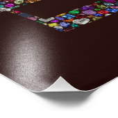 Shabbat shalom gemaakt met stenen in alle kleuren foto afdruk (Hoek)