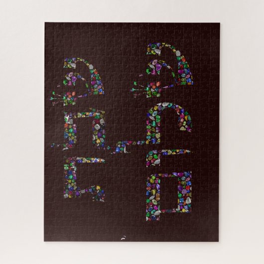 Shabbat shalom gemaakt met stenen in alle kleuren legpuzzel (Verticaal)