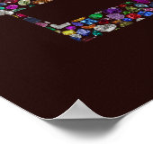 Shabbat shalom gemaakt met stenen in alle kleuren poster (Hoek)