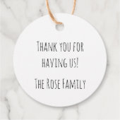 Shabbat Shalom gepersonaliseerd Label (Achterkant)