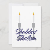 Shabbat shalom groet en kandlesticks Kaart (Voorkant)