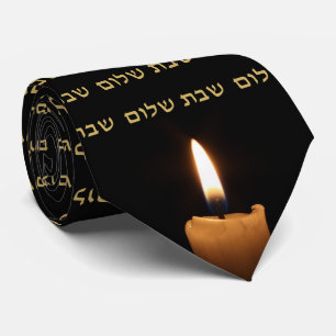 Shabbat Shalom Hebreeuwse Joodse Shabbos Kaarsen Stropdas