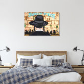 Shabbat Shalom in Jeruzalem Canvas Afdruk (Insitu (Slaapkamer))