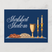 Shabbat Shalom Jewish Dinner Invitation Briefkaart (Voorkant)