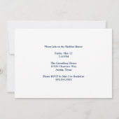 Shabbat Shalom Jewish Family Blue Custom Dinner Kaart (Achterkant)