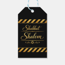 Shabbat Shalom Joods Judaica Goud Zwart Luxe Cadeaulabel