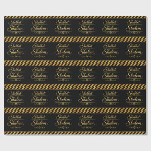 Shabbat Shalom Joods Judaica Goud Zwart Luxe Cadeaupapier
