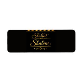 Shabbat Shalom Joods Judaica Goud Zwart Luxe Etiket