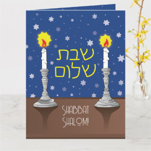 Shabbat Shalom kaarsen groet Kaart