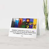 Shabbat Shalom Kaart (Achterkant)