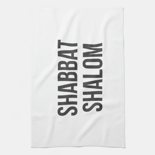 Shabbat Shalom Kitchen Towel Theedoek (Verticaal)
