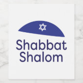 Shabbat Shalom-labelset Wijn Etiket (Enkel label)