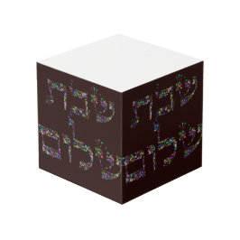 Shabbat shalom made with Gemstones in All Colors Kubus