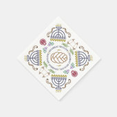 Shabbat Shalom Modern Cocktail Napkins Servet (Hoek)