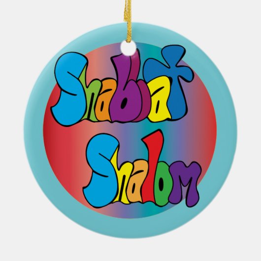 Shabbat Shalom Ornament (Achterkant)
