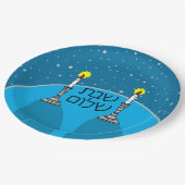 Shabbat Shalom Paper-Borden Papieren Bordje (Gekanteld)