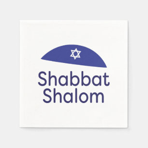 Shabbat Shalom Paper Napkin Servet