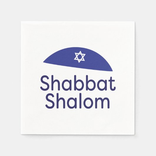 Shabbat Shalom Paper Napkin Servet (Voorkant)