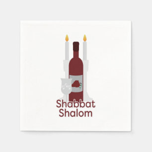 Shabbat Shalom Paper Napkin Servet