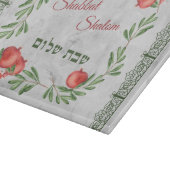 Shabbat Shalom Pomegranates Hebrew Challah Snijplank (Hoek)