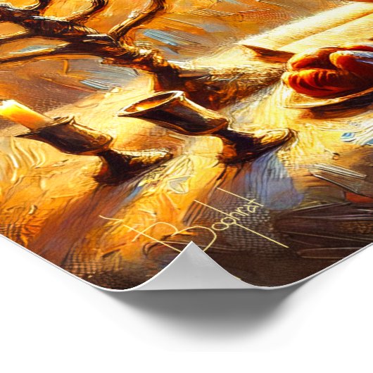 Shabbat Shalom Poster (Hoek)