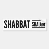 Shabbat Shalom Sabbat Bumpersticker (Voorkant)