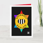 Shabbat Shalom Star Heart Wenskaart Kaart (Voorkant)