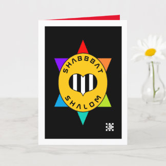 Shabbat Shalom Star Heart Wenskaart Kaart
