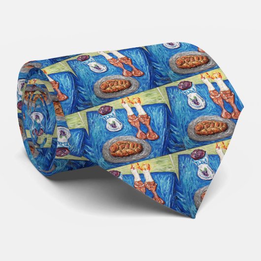 "Shabbat Shalom" Stropdas (Opgerold)