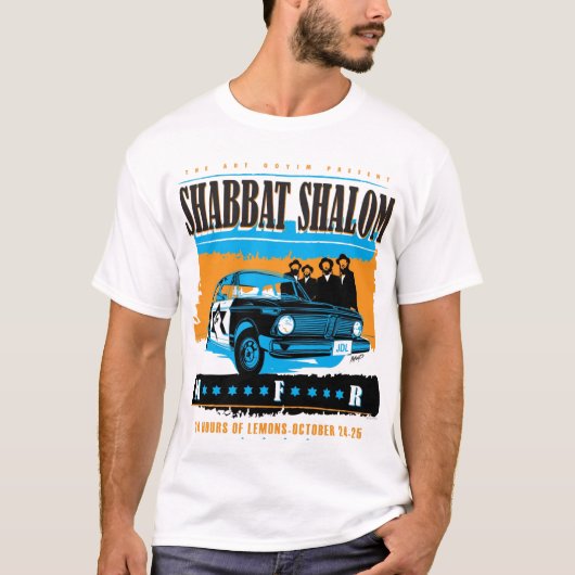 Shabbat Shalom T-Shirt (Voorkant)