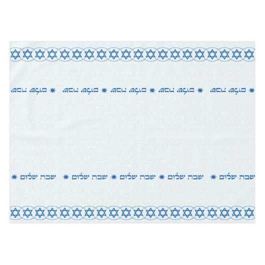 Shabbat Shalom Tablecloth Tafelkleed (Voorkant (Horizontaal))