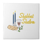 Shabbat Shalom Tegeltje (Voorkant)