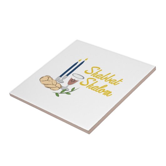 Shabbat Shalom Tegeltje (Zijkant)