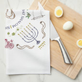 Shabbat Shalom Traditional Hand Handdoeken (Quarter Fold)