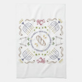 Shabbat Shalom Traditional Hand Handdoeken (Verticaal)