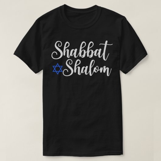 Shabbat Shalom voor shabbos of shabbath in het Heb T-shirt (Design voorkant)